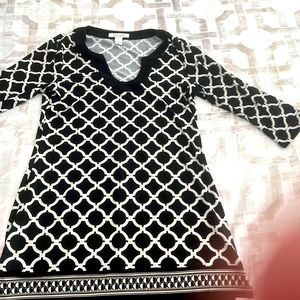 White Black, size M, black and white long top